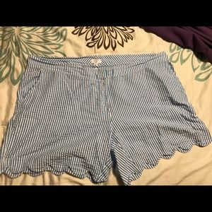 Crown & Ivy Seersucker Shorts Size 18